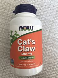 Now Foods , Кошачий коготь , Cats Claw , 500mg , 100шт