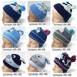 Любая 70 грн. Демисезонная вязанная шапка на мальчика. Без флиса