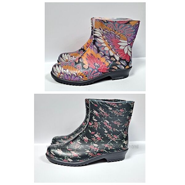 Женские резиновые короткие сапоги от украинского производителя LITMA