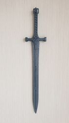 Сувенирный деревянный меч. Новый. Серый метал. Шикарный подарок