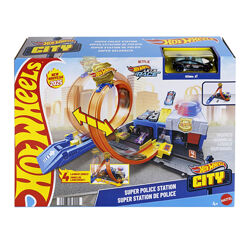 Ігровий набір Hot Wheels City Суперполіцейський відділок JBM71 з поліцейськ