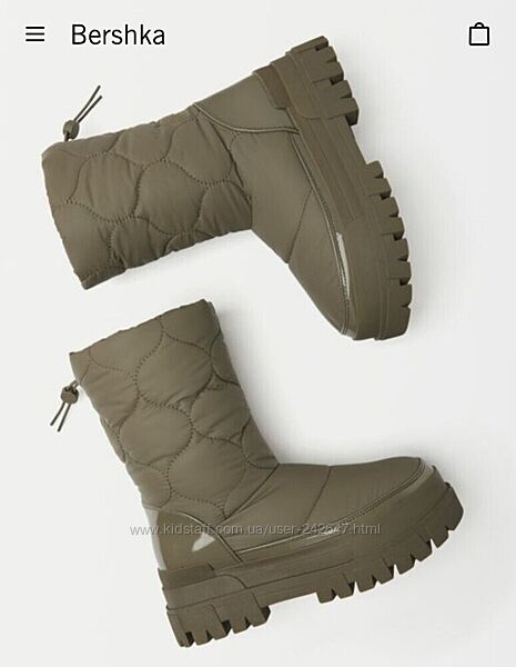 зимові термо чоботи BERSHKA Розмір 39