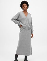 Костюм комплект джемпер  юбка міді лен бавовна  кофта светр шерсть 