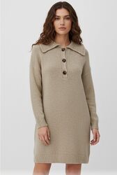 Плаття светр з шерстю альпака  Юбка шифон  міді натуральна colins 