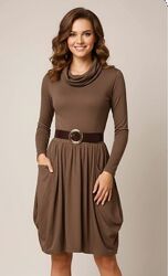 Sassofono плаття офта лонгслів натур Плаття сукня вовна шерсть  