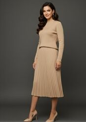Комплект костюм юбка міді светр з шерстю р с-м-л-