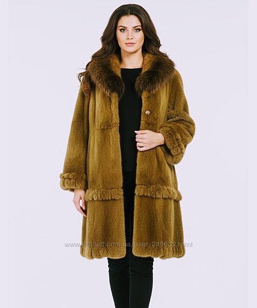 тисменниця шуба манто натур бобер енот Куртка бомбер натуральна