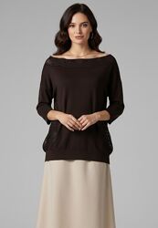 Sassofono кофта туніка лонгслів натур Платье миди базовое трикотаж