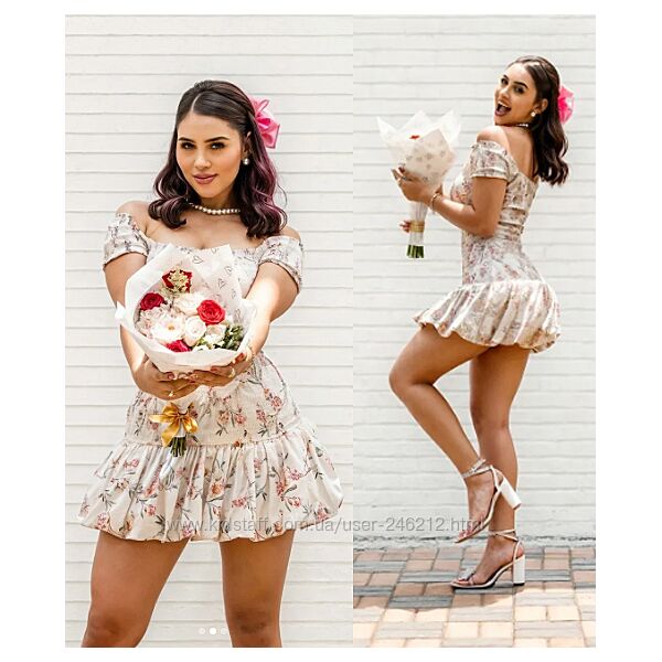 Мила квіткова сукня балон h&m xs-s-m