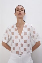 Розпродаж Біла блуза Zara M-L