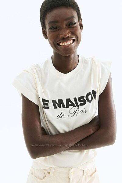 Біла футболка h&m l48-50