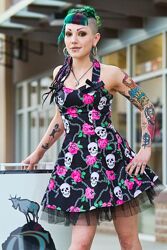 Готична сукня h&r heart&roses лоліта xs-s-m