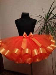 Спідничка фатинова пишна пачка оранжева