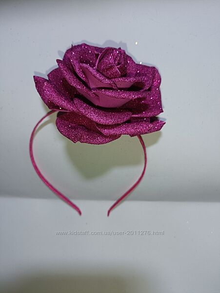 Обруч роза рожева троянда 