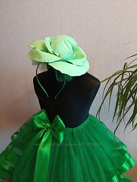 Карнавальний костюм капустинка капуста 110-128 спідничка і обруч.