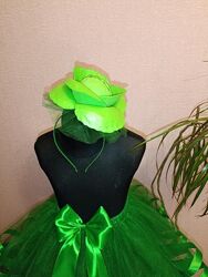 Карнавальний костюм капустинка капуста 110-128 спідничка і обруч.