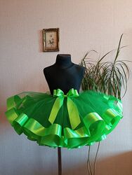Спідничка зелена фатинова пишна до костюма капустинка жабка ялинка дівчатка