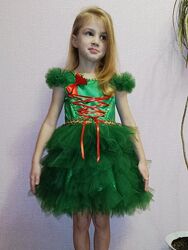 Карнавальний костюм ялинка для дівчаток 5-6 р