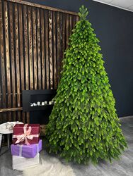 Штучна Лита Ялинка Royal VIP Зелена з салатовими Кінчиками від 1,5 до2,5 м