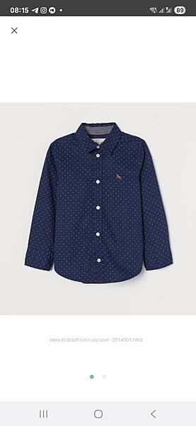 Брендова, нова сорочка від H&M, р.9-10 р.