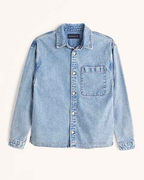 Джинсова сорочка Abercrombie & Fitch L, XL, XXL