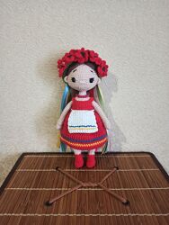 Кукла Украиночка, вязаная.