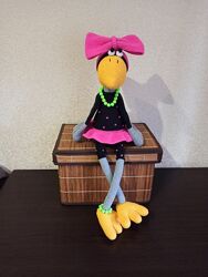 Ворона Кларочка, вязаная.