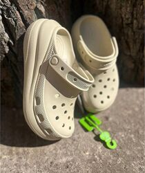 Крокси оригінал шльопанці сабо Crocs Classic Crush Bone w6 w7 w8 w9