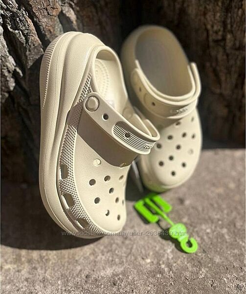 Крокси оригінал шльопанці сабо Crocs Classic Crush Bone w6 w7 w8 w9