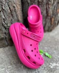 Крокcи кроксы малиновые розовые Crocs Classic crush juice clogs 36 37 38 39