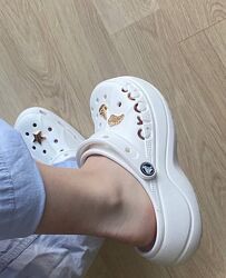 Crocs Baya Platform white крокси на платформі білі 36 37 38 39 