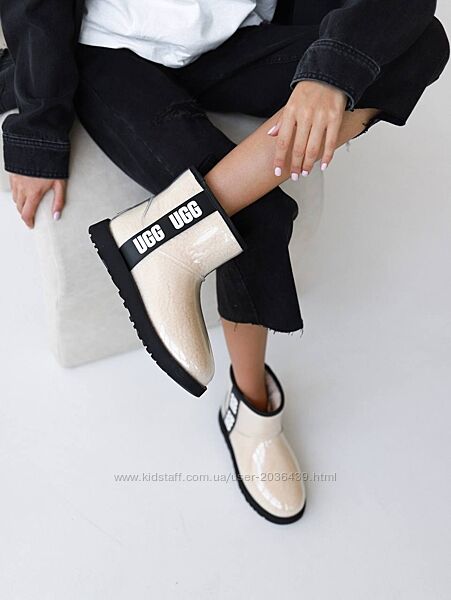 Угги прозрачные уггі прозорі ugg classic clear mini boot 37 38 39 40 41