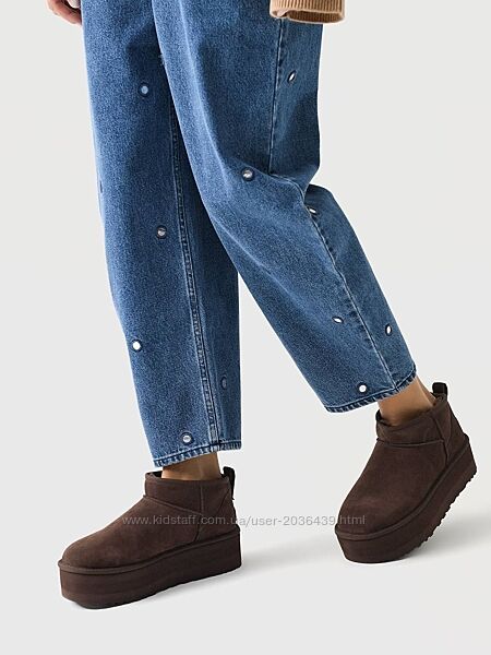 UGG classic mini platform chocolate уггі на платформі