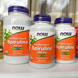 Спирулина 500/1 000 мг органическая сертифицированная, США 100/200/500 табл