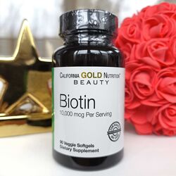 Биотин, 10 000 мкг, США, 90 капсул