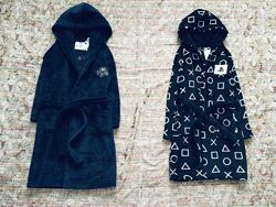 10-11 рок. Marks&Spencer флісовий, махровий, пухнастий халат Плейстейшн і Г