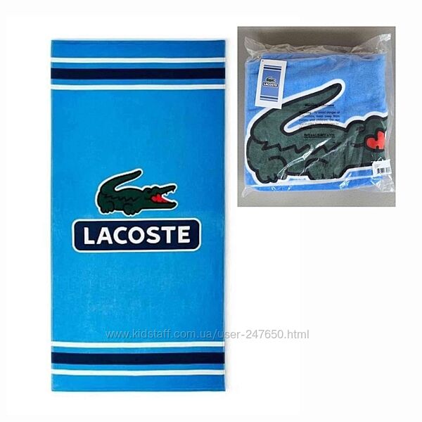 Пляжное полотенце LACOSTE. Оригинал из США. 100 Cotton. Размер 91 х 183