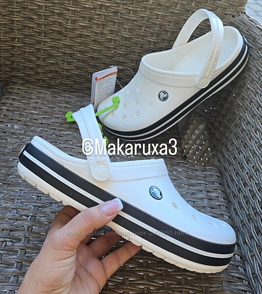 Сабо в білому кольорі Crocs  crocsband  w8, w9