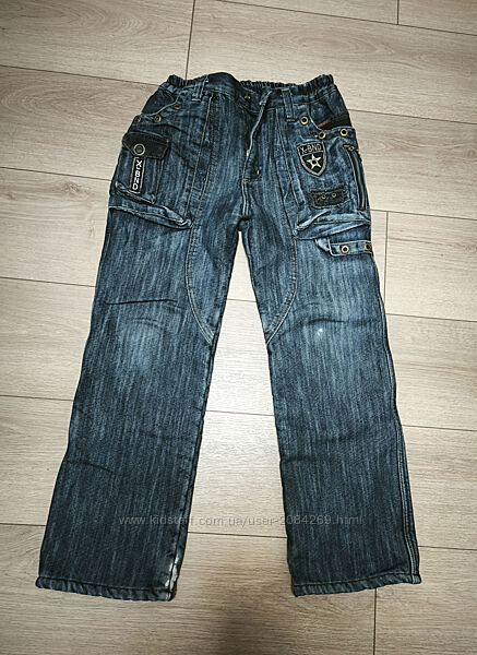 Джинсы на флисе, штаны спортивные теплые вместе