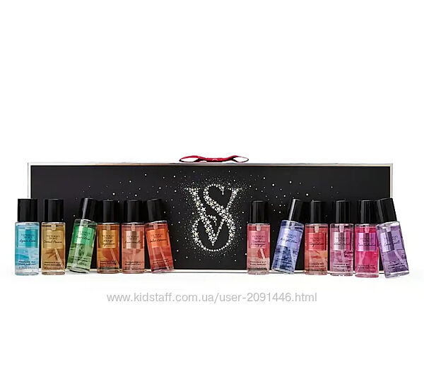 Набір з 12 міні спреїв victorias secret ultimate mist discovery set