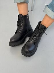 Черевики жіночі натуральна шкіра замша демі зима Артикул 6205