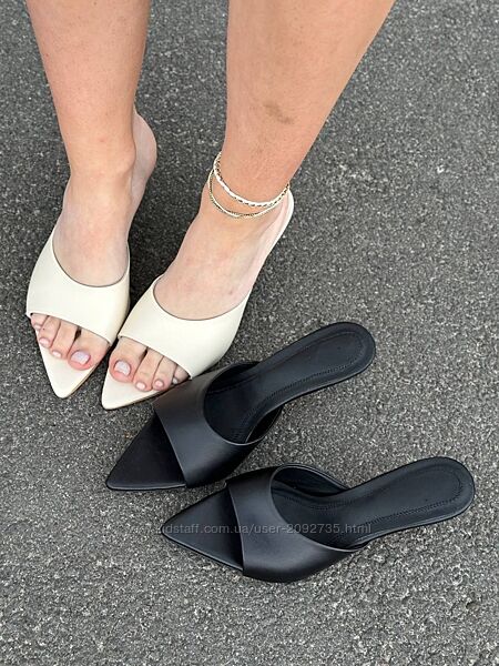 Шльопанці жіночі натуральна шкіра на підборах Артикул 8522 