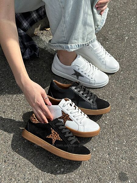 Кеди жіночі натуральна шкіра та замша Артикул 9411 новинка