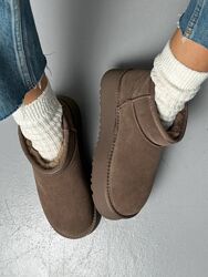 Уггі жіночі замшеві кольору какао короткі Артикул 5123з новинка 