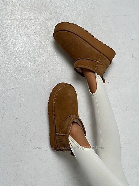 Уггі жіночі натуральна замша коричневі та чорні Артикул 5127 новинка