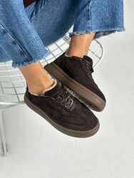 Кеди жіночі натуральна замша на хутрі Артикул 4523 новинка 