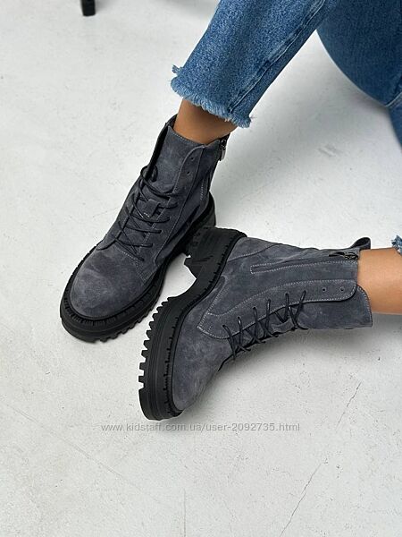 Черевики жіночі натуральна замша демі зима Артикул 9817 новинка 