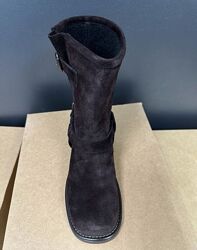 Черевики жіночі замшеві шоколадні зимові Артикул 8603 новинка