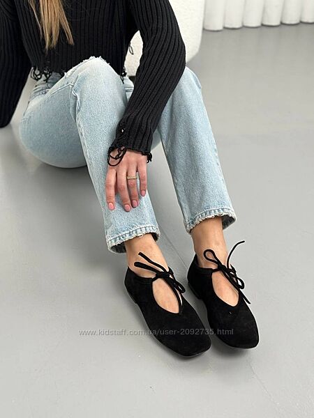 Балетки жіночі натуральна замша Артикул 9902 новинка 