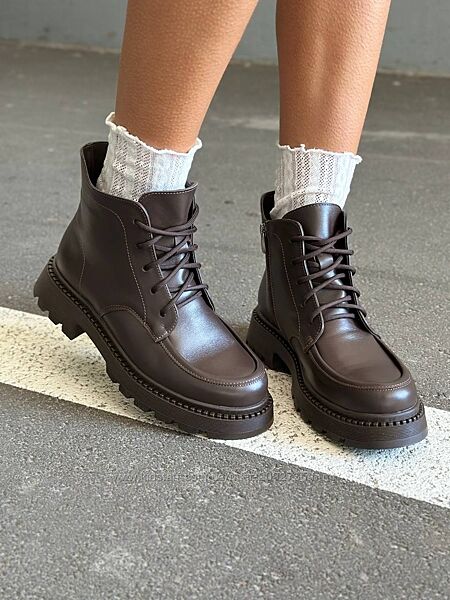 Черевики жіночі натуральна шкіра демі зима Артикул 4541 новинка 